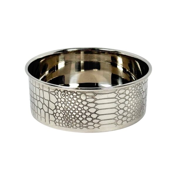 NWT GODINGER Square Silver Tray Wine Caddy Bottle Holder Snake Pattern Dining - Picture 12 of 14